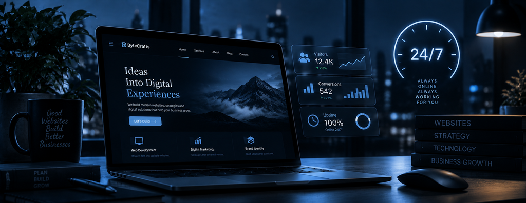 Website online 24/7 as a digital business tool
