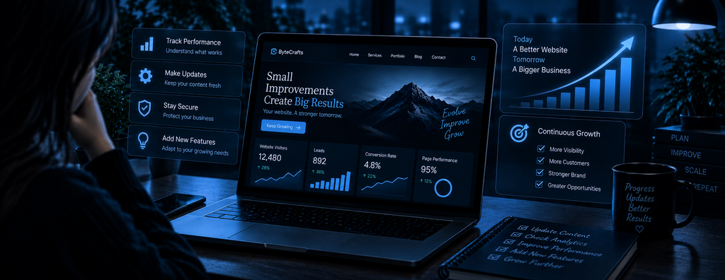 Website improving with analytics and regular updates